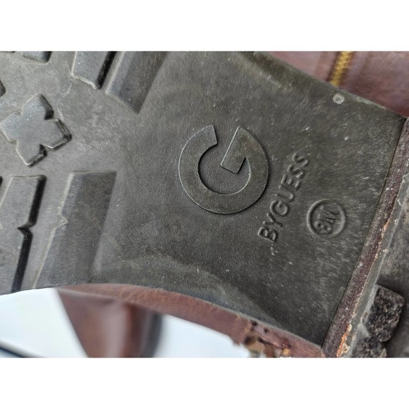 G By Guess Women's Boots Tall Shaft Wide Calf Boots Brown Sz 8M Fits like 7.5M - Picture 10 of 12